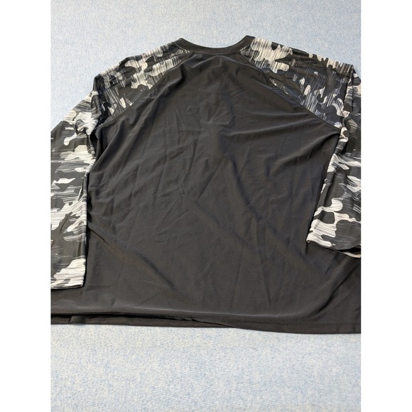 Free Country Womens XXL Rash Guard Long Sleeve Quarter Zip Swim Shirt Black Camo - Picture 6 of 8